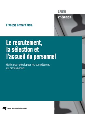 cover image of Le recrutement, la sélection et l'accueil du personnel, 2e édition